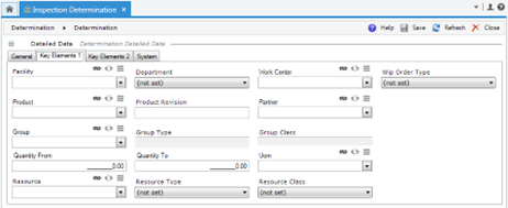 Inspection Determination Selection