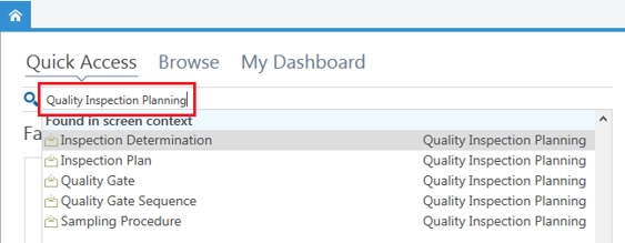 Quality Inspection Planning