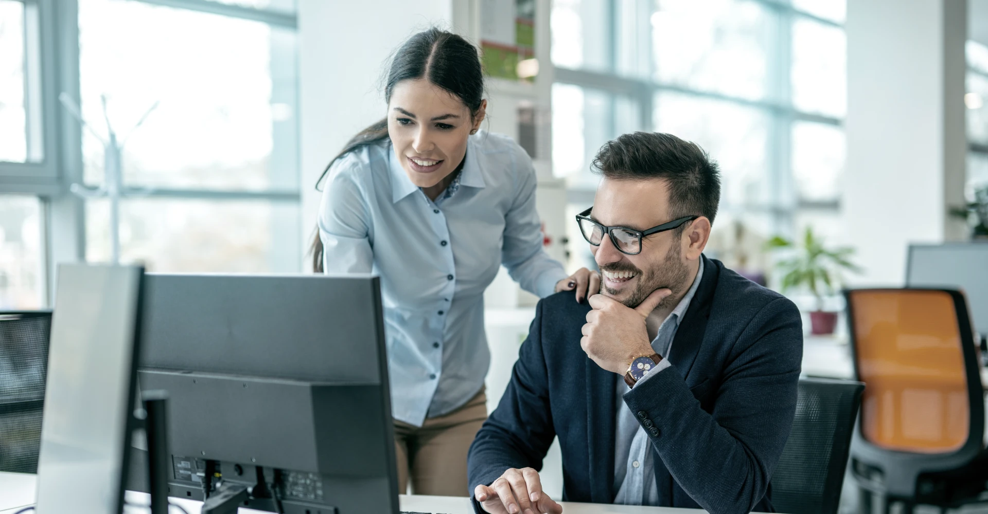 Man And Woman In Office