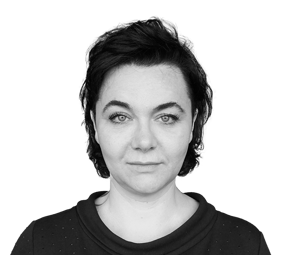 Professional headshot of Ewa O'Dwyer, Senior Manager of Marketing at andea, in black and white. She has short dark hair and is looking directly at the viewer.